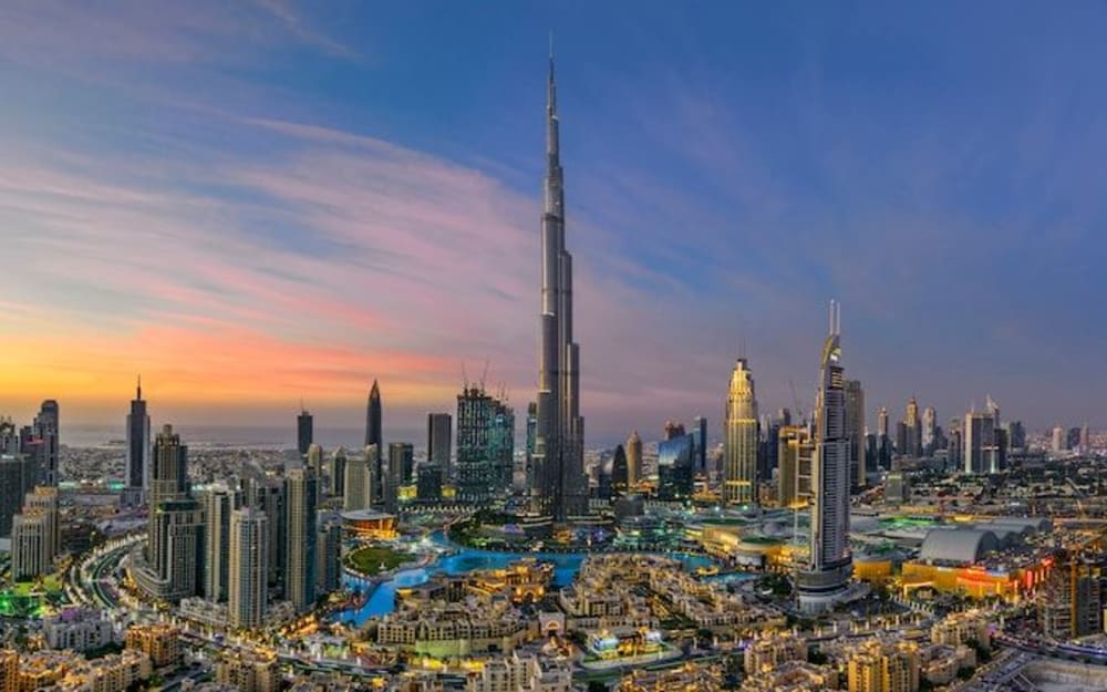 Burj Khalifa skyline view on the 10-Day Jordan and Dubai Tour