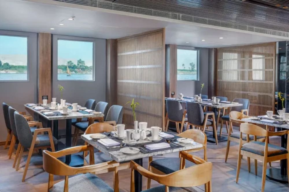 Luxury dining experience aboard a Nile cruise ship