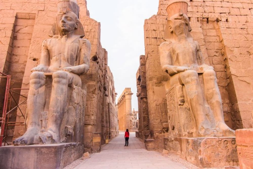 Luxor Temple visit during the 7-day Cairo Luxor and Aswan tour package