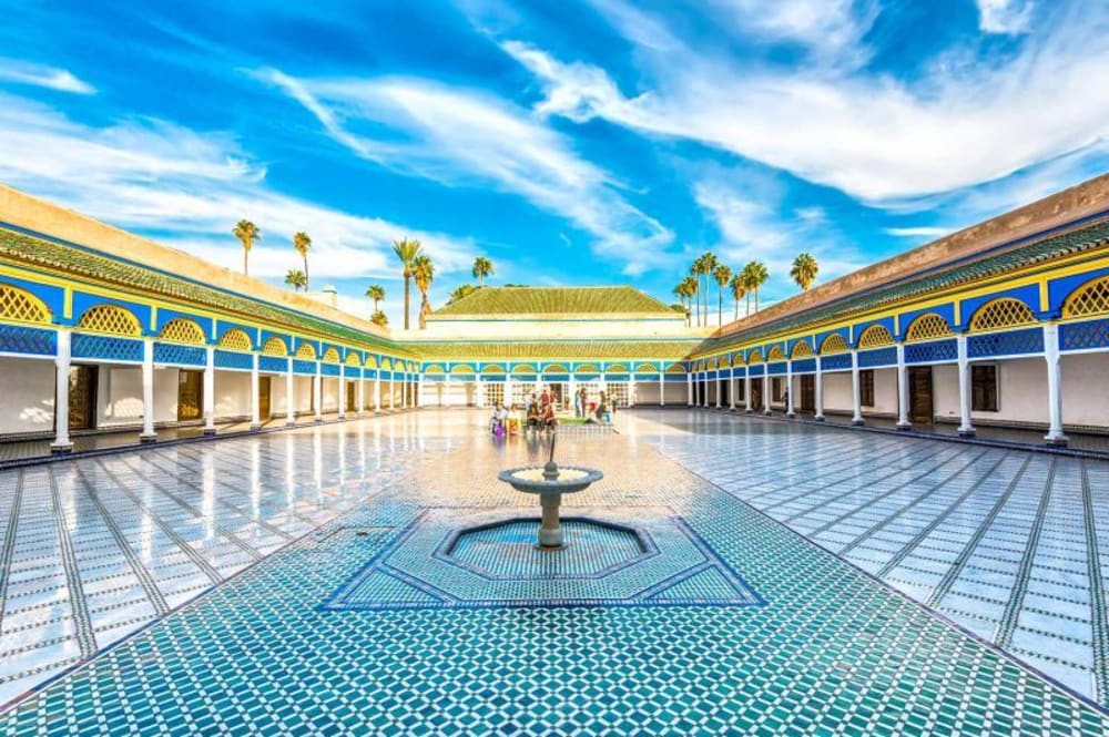 Bahia Palace awaits with its timeless beauty on your Morocco private tour