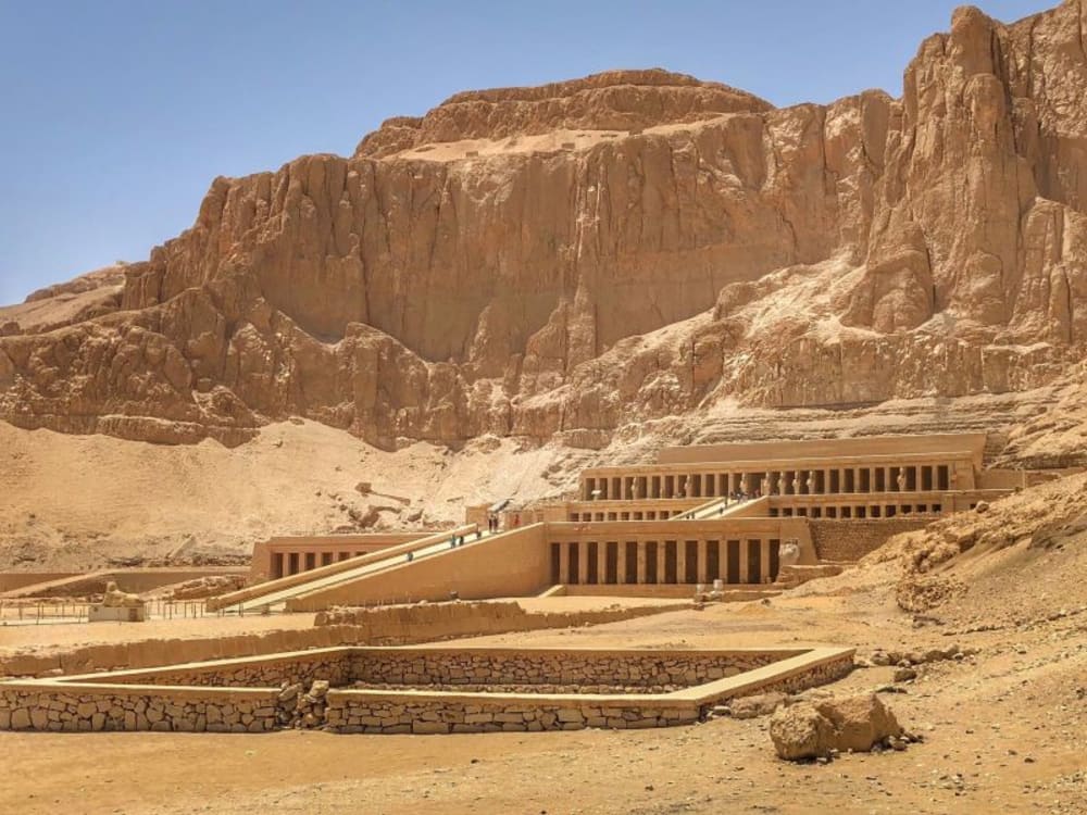Visit the magnificent Temple of Queen Hatshepsut, included in your 8-Day Luxury Egypt Tours.