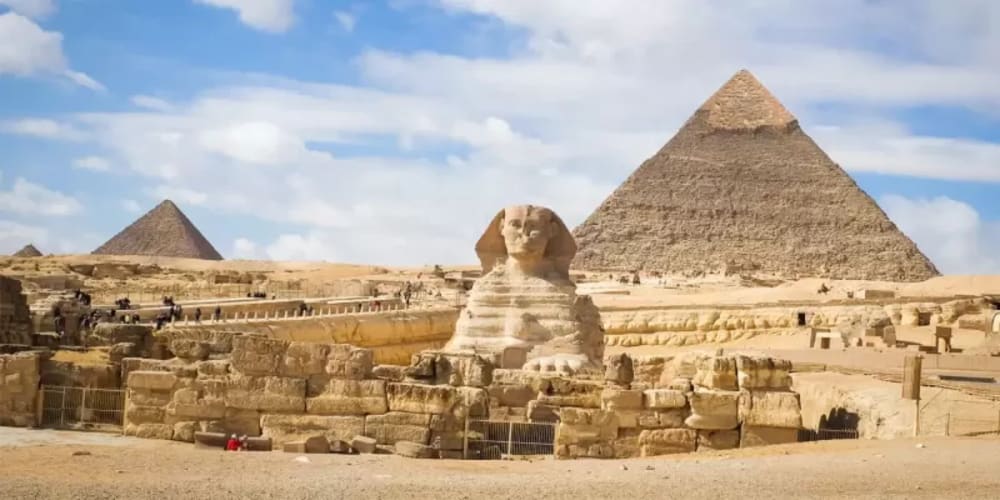 Iconic Pyramids of Giza in Egypt