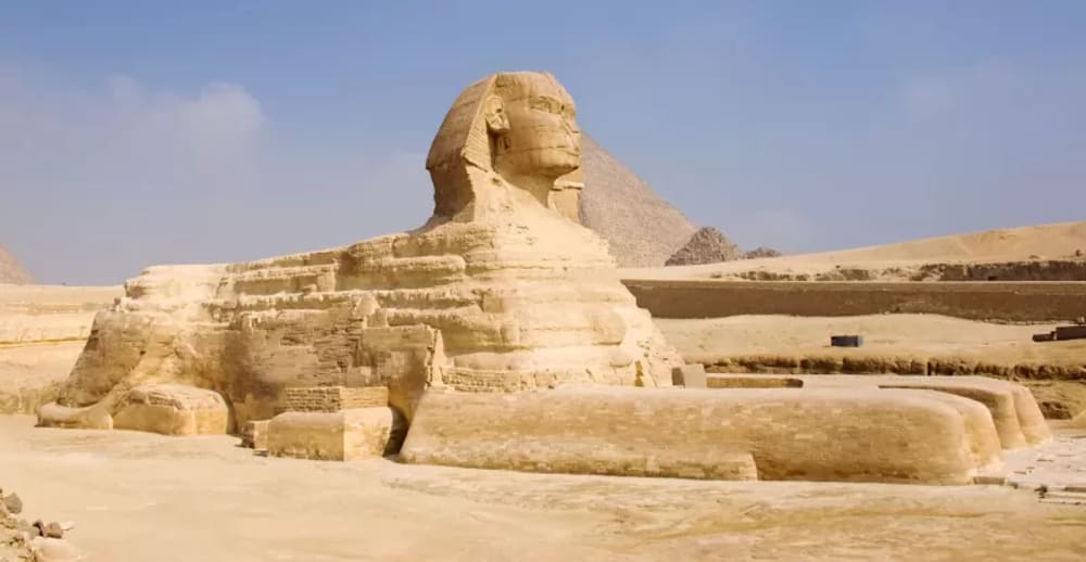 Stand before the legendary Great Sphinx of Giza during your Cairo exploration on an 8-day Egypt Tour with Nile Cruise.