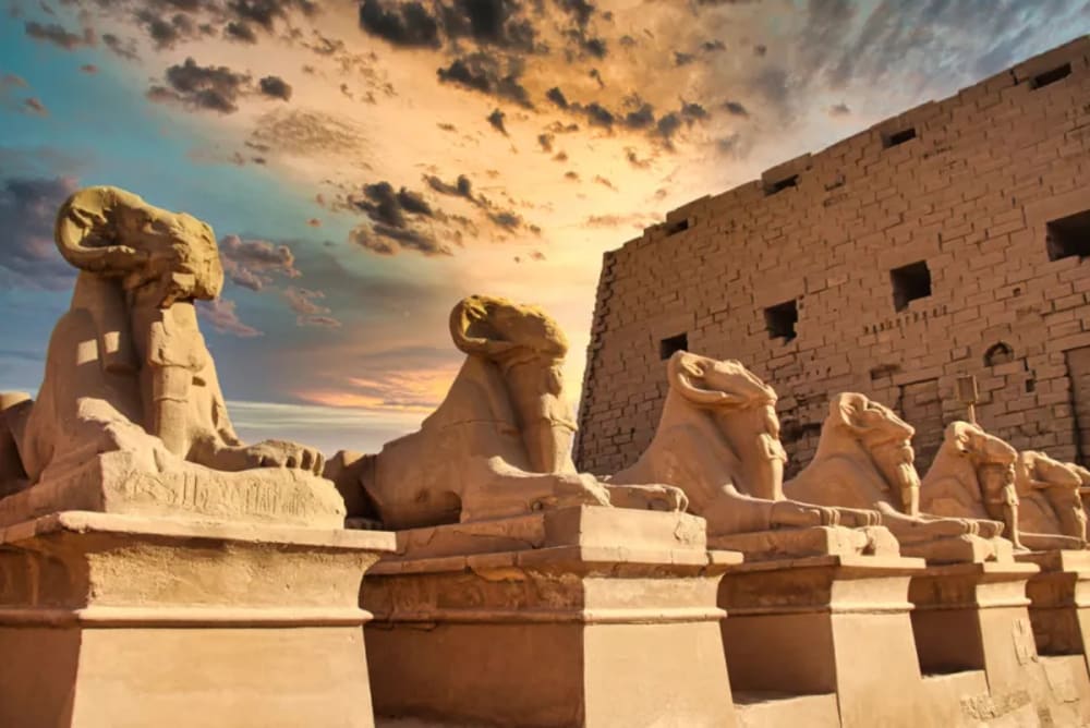Commodore Nile Cruise exploring Karnak Temple in Luxor Egypt
