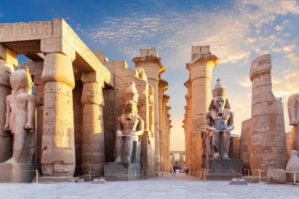 Explore the majestic Luxor Temple on an unforgettable 8-day Egypt Luxury Tours Cairo and Nile Cruise.