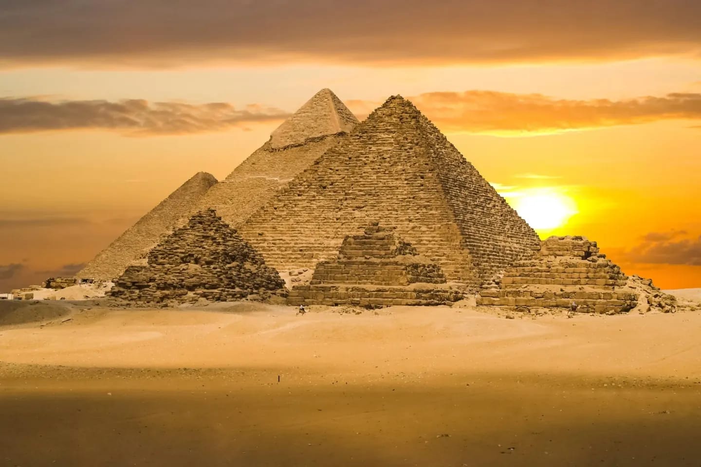 The Great Pyramids of Giza near Cairo, Egypt