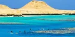 White sandy beach of Giftun Island in Hurghada