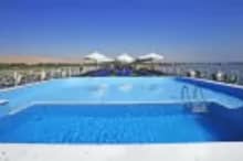 Iberotel Crown Emperor Nile Cruise sun deck with glistening pool on the Nile