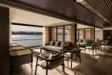 Luxury Nile lounge area with scenic river views