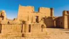 Edfu Temple on the Nile dedicated to the god Horus in Upper Egypt