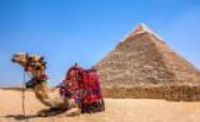 The Giza Pyramids featured in the 7 Days Cairo Luxor and Aswan Tour