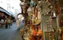 Colorful markets and streets of Marrakech on the 23 Days Morocco, Egypt, Jordan, and Dubai Tour.
