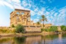 Philae Temple in Aswan featured on the 23 Days Morocco, Egypt, Jordan, and Dubai Tour.