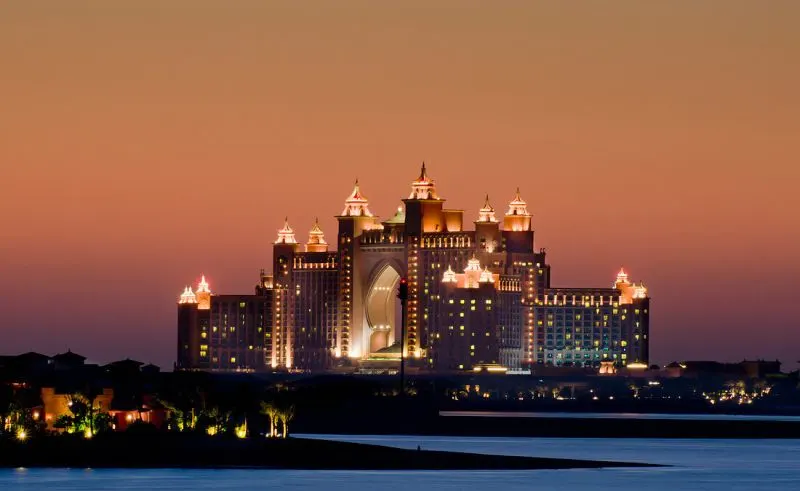 Panoramic view of Dubai skyline showcasing major Dubai Tour Attractions.
