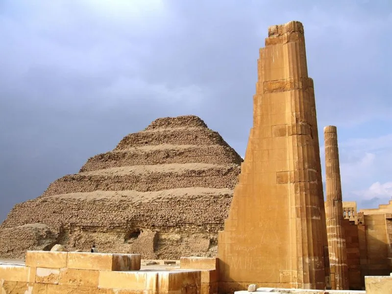 Saqqara Step Pyramid in escorted tours to Egypt from USA