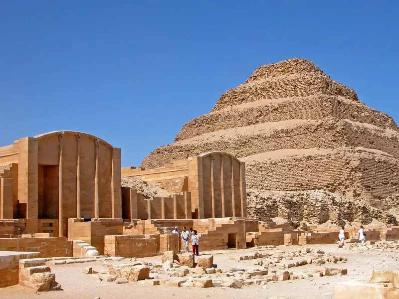 Saqqara Pyramids during escorted tours to Egypt from USA