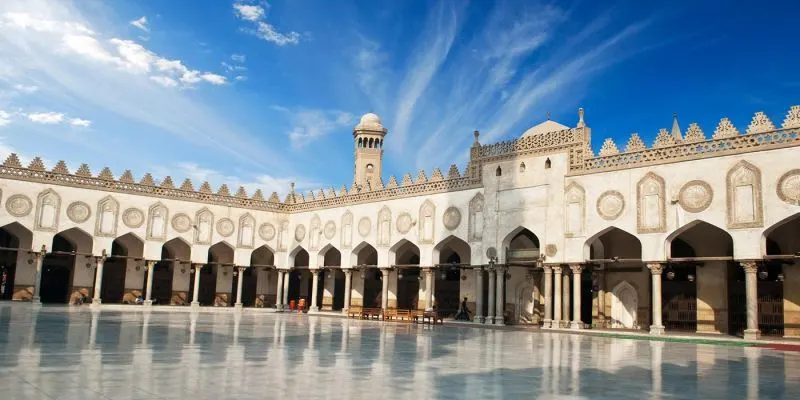 Al-Azhar Mosque in Islamic Cairo, Egypt’s oldest university and religious center
