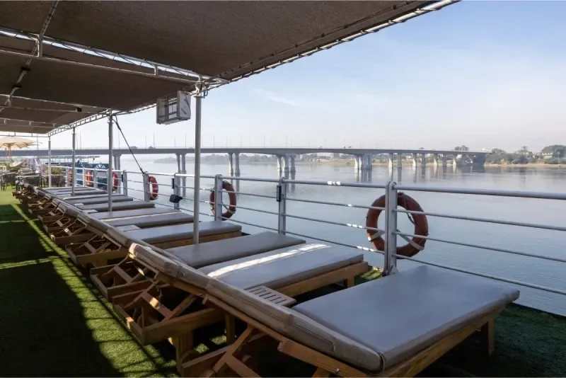 Magic I Nile Cruise relaxing on sundeck during Nile sailing