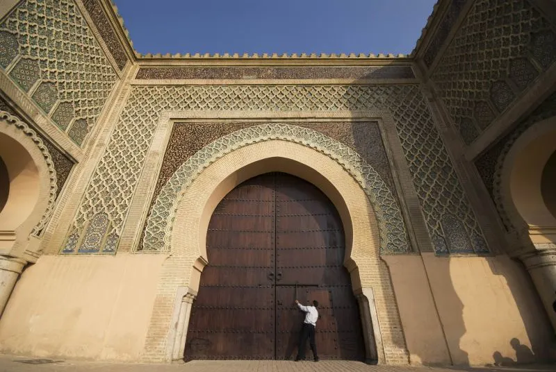 Adventure meets culture at Bab Mansour during Morocco tours