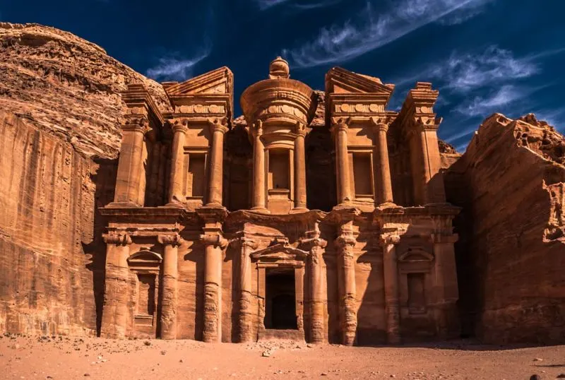 Marvel at the ancient city of Petra during the 13 Days Jordan and Egypt Luxury Tours.