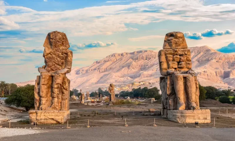 Colossi of memnon 12 Days Egypt Trips: Cairo, Nile Cruise and Sharm El Sheikh