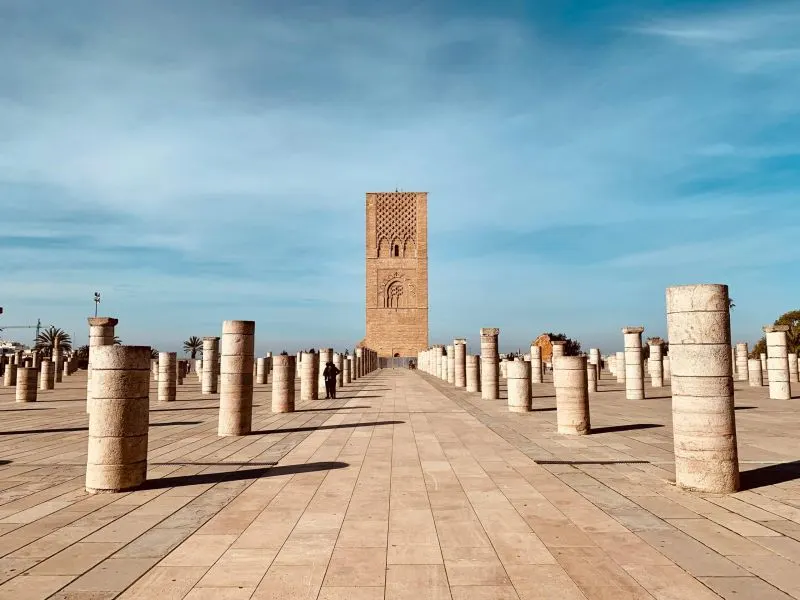 Hassan Tower Hassan Tower is a must see on any Morocco private tour