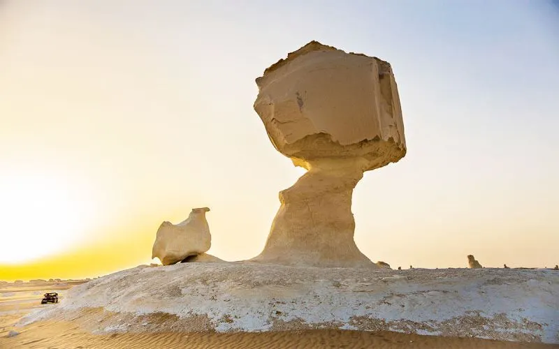 White Desert landscape on 12-day Egypt tour Cairo, Nile cruise & White Desert