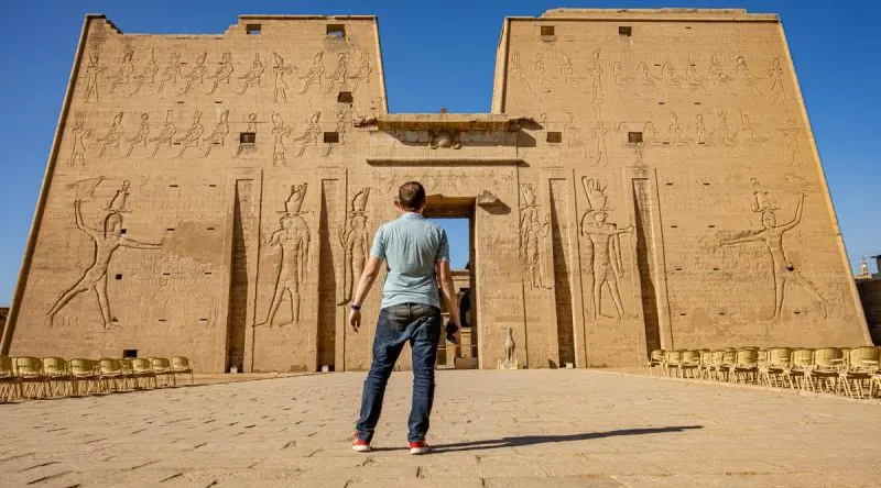 Temple of Edfu, ancient Egyptian site visited on Christmas Nile Cruise