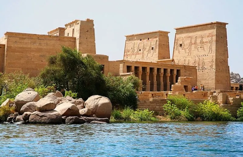 Philae Temple lit up during Christmas in Egypt 2026 tour