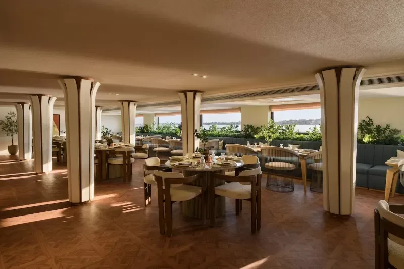 Exterior of the luxurious Soleil Nile Cruise vessel docked on the Nile