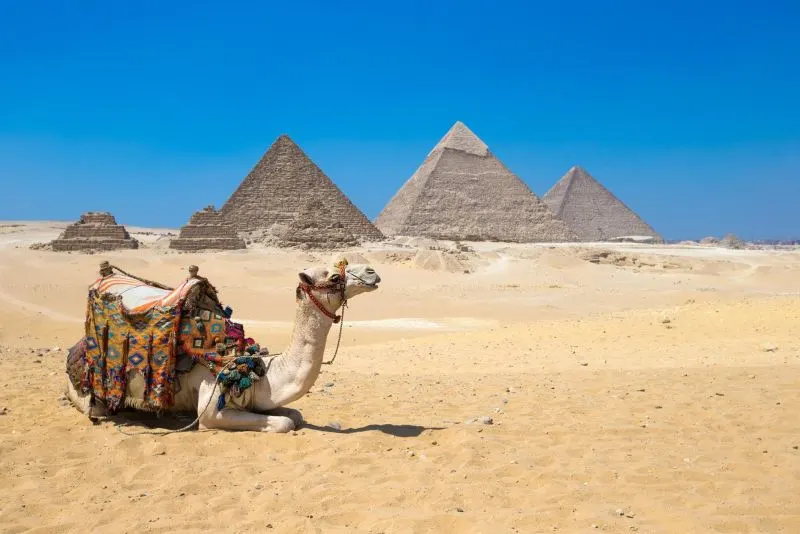 The Great Pyramids of Giza featured in the 7-day Cairo Dubai and Abu Dhabi Trip