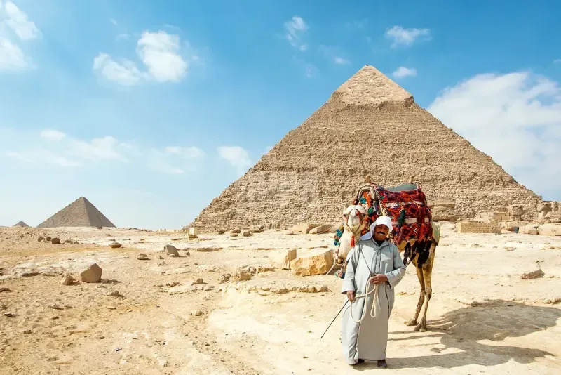Giza Pyramids visit on Cairo day tour from Dahab flight