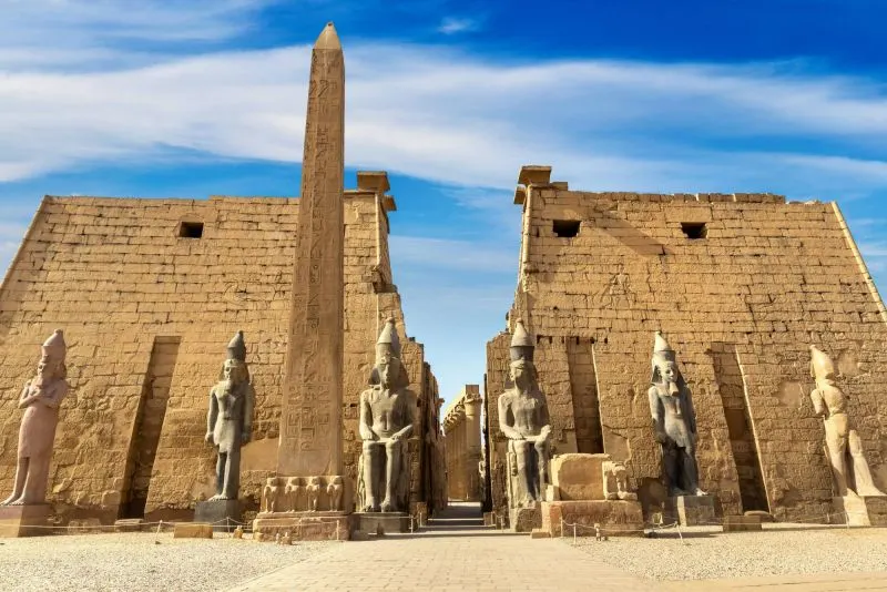 Discover the grandeur of Luxor Temple and its ancient columns on luxury Egypt and Jordan tours.