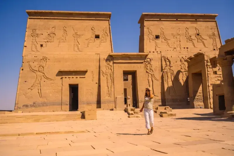 Edfu Temple along the Nile, featured in 8-Day New Year Nile Cruise Egypt travel package