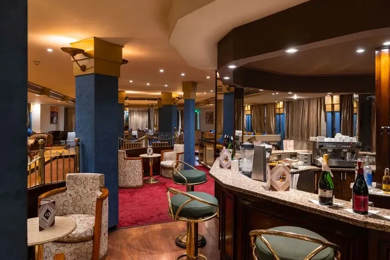 Kira Nile Cruise bar and lounge area onboard