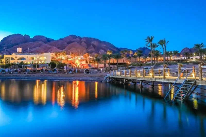 A stunning view of Dahab’s crystal clear Red Sea beaches