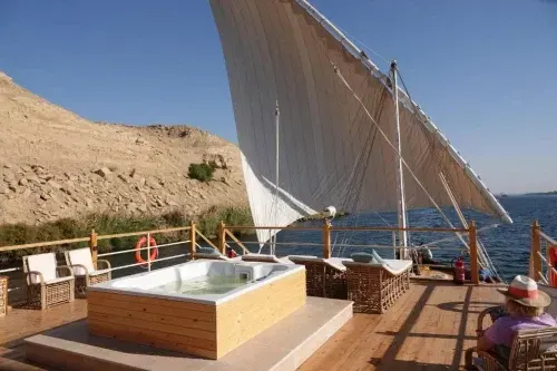 Pool onboard Elephantine Dahabiya Cruise