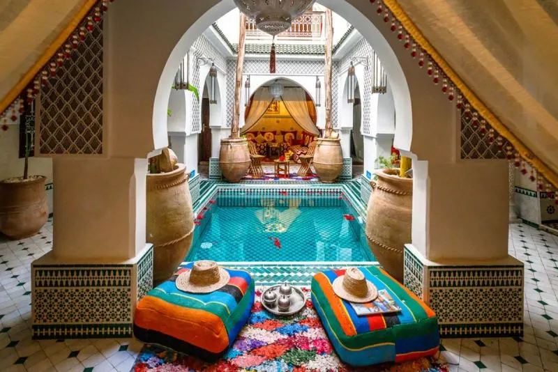 Marrakech Medina and markets on the 19-day Jordan, Egypt, and Morocco Tour.