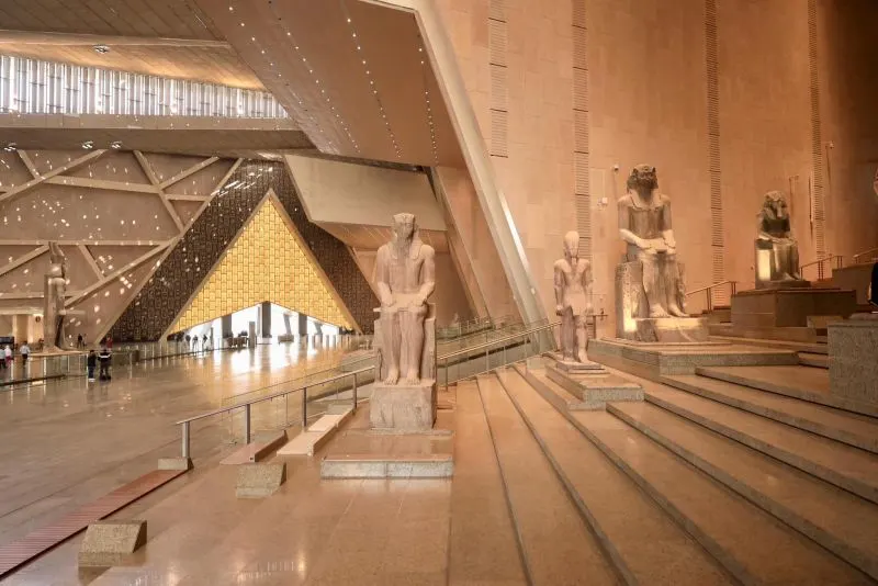 Inside the Grand Egyptian Museum Cairo during classic trips