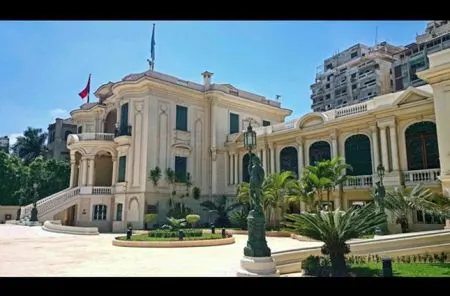 Royal crowns and tiaras on display at the Royal Jewelry Museum in Alexandria, Egypt