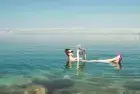 The serene shores of the Dead Sea where visitors float effortlessly during the 10 Days Jordan and Egypt Islamic Tour