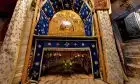 Church of the Nativity in Bethlehem with ancient stone interior.