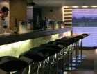 Elegant onboard bar with Nile views