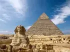The Great Sphinx  Visitors enjoying a Giza Pyramids tour from Cairo with the Sphinx in the background
