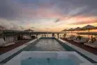 Comfortable sun deck lounge area