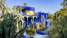 Majorelle Garden a colorful and peaceful highlight on many Tours in Morocco