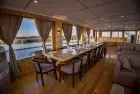 Fine dining restaurant on Akhnaton Dahabiya