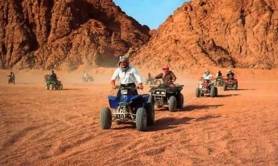 Dahab desert safari with golden sand dunes