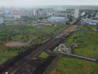 Строительство дороги в Кургане продолжается
