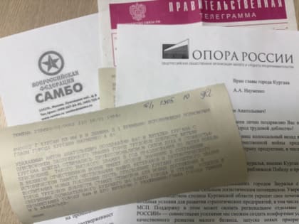 Поздравления Кургану приходят из других городов